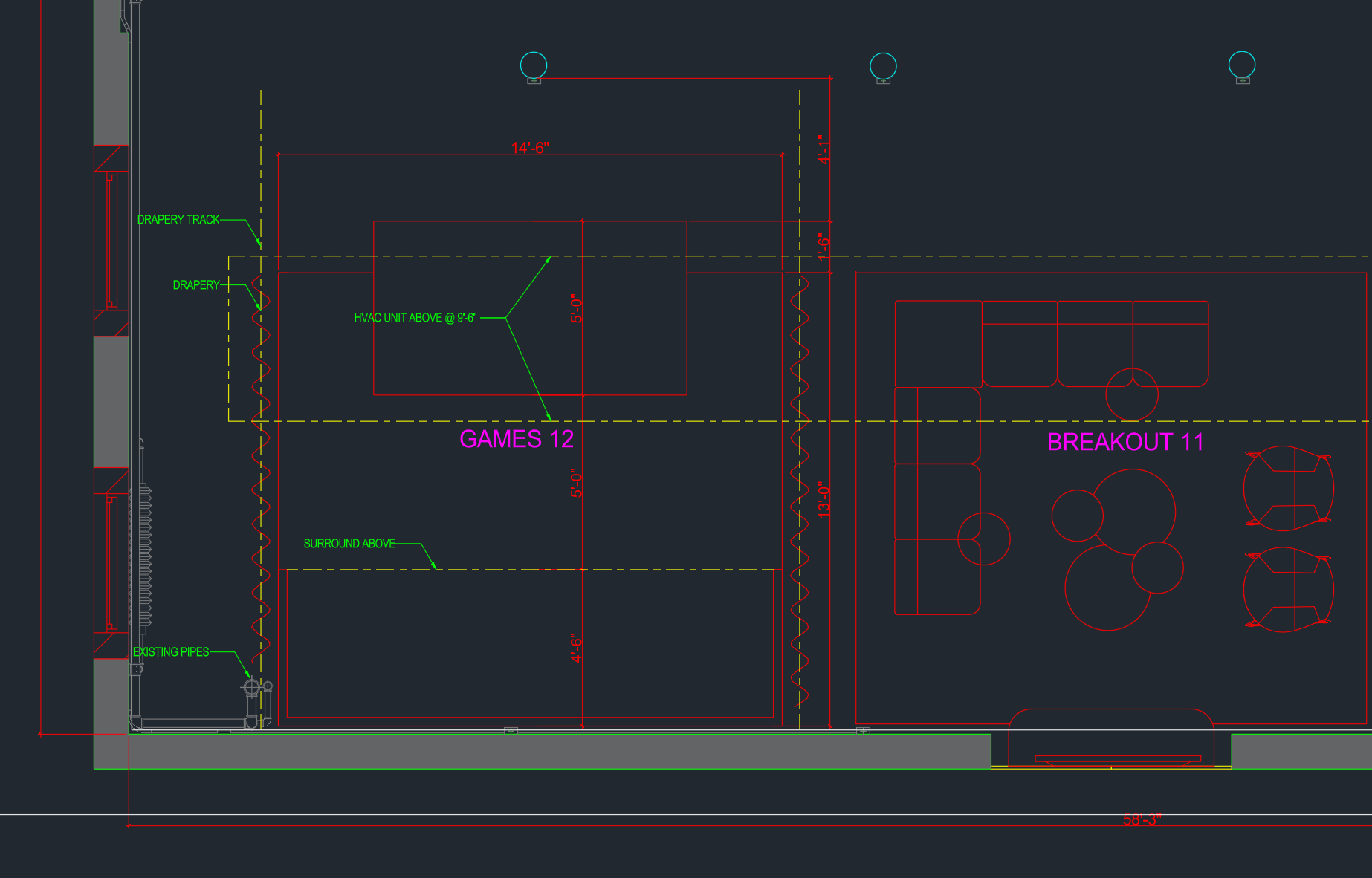 Architectural drawing — Games 12 simulator bay